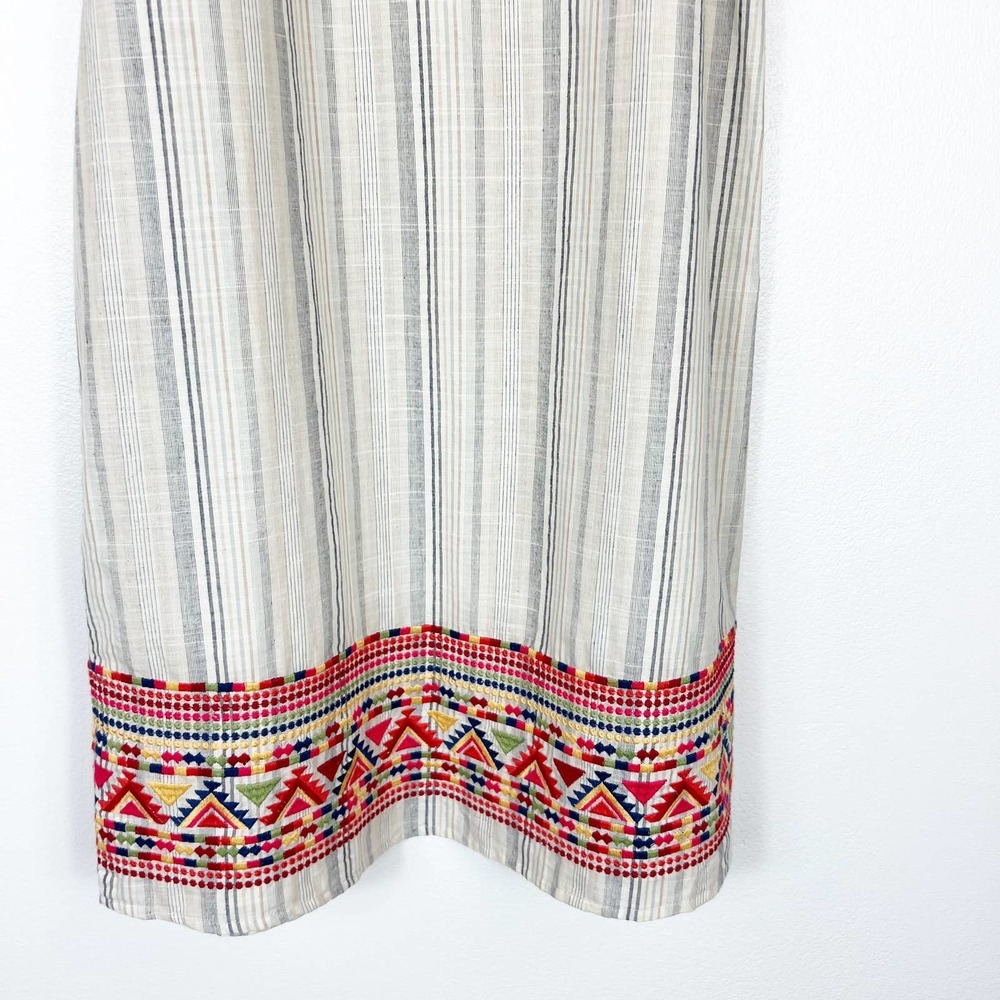 Savanna Jane Embroidered Boho Sleeveless Shift Dress Size Small - Picture 3 of 9